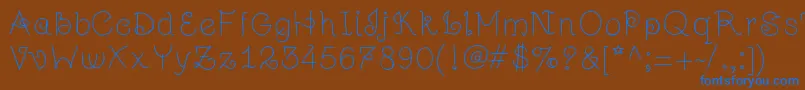 Jugulart Font – Blue Fonts on Brown Background