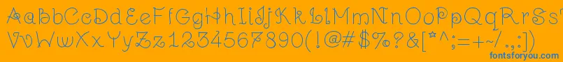 More about Jugulart Font Jugulart Font – Blue Fonts on Orange Background