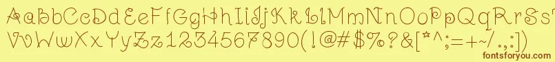 Jugulart Font – Brown Fonts on Yellow Background