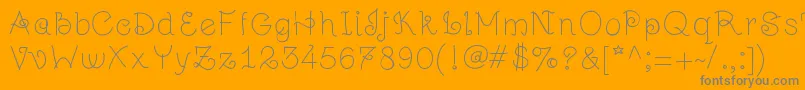 Jugulart Font – Gray Fonts on Orange Background