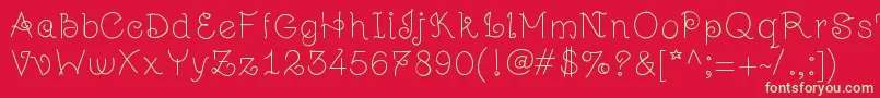 Jugulart Font – Green Fonts on Red Background