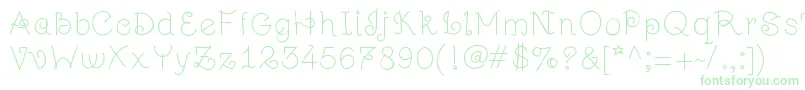 Шрифт Jugulart – зелёные шрифты