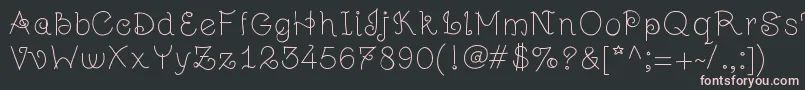 Czcionka Jugulart – różowe czcionki na czarnym tle