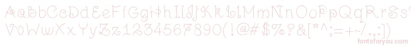 Czcionka Jugulart – różowe czcionki na białym tle