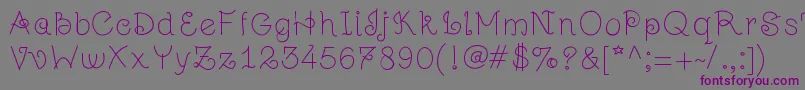 Jugulart Font – Purple Fonts on Gray Background