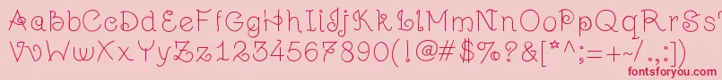More about Jugulart Font Jugulart Font – Red Fonts on Pink Background