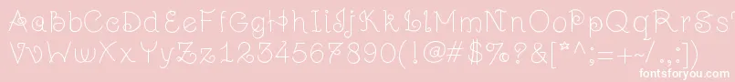Saiba mais sobre a fonte Jugulart Fonte Jugulart – fontes brancas em um fundo rosa