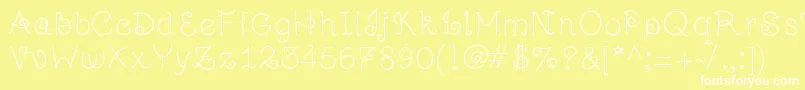 Jugulart Font – White Fonts on Yellow Background