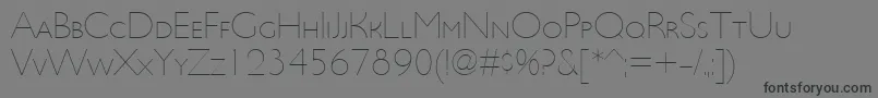 UltimapdbcUltralightsmallc Font – Black Fonts on Gray Background