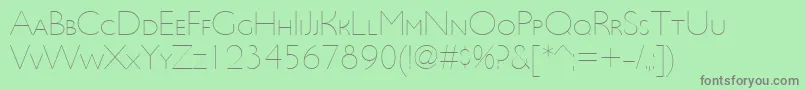 UltimapdbcUltralightsmallc Font – Gray Fonts on Green Background