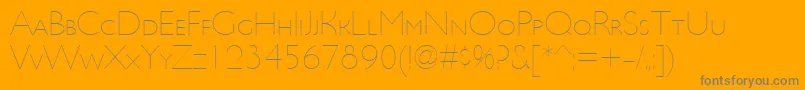 UltimapdbcUltralightsmallc Font – Gray Fonts on Orange Background