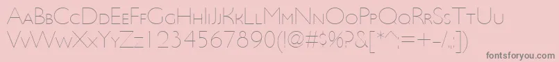 UltimapdbcUltralightsmallc Font – Gray Fonts on Pink Background