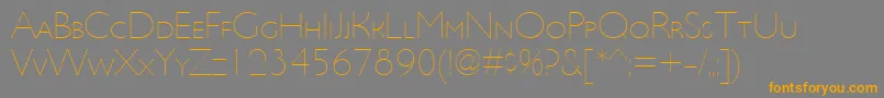 Fonte UltimapdbcUltralightsmallc – fontes laranjas em um fundo cinza