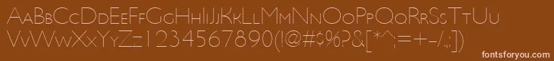 UltimapdbcUltralightsmallc Font – Pink Fonts on Brown Background