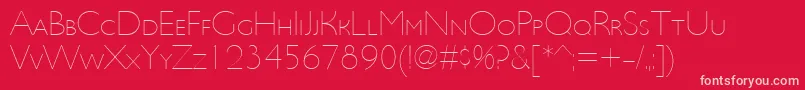 UltimapdbcUltralightsmallc Font – Pink Fonts on Red Background