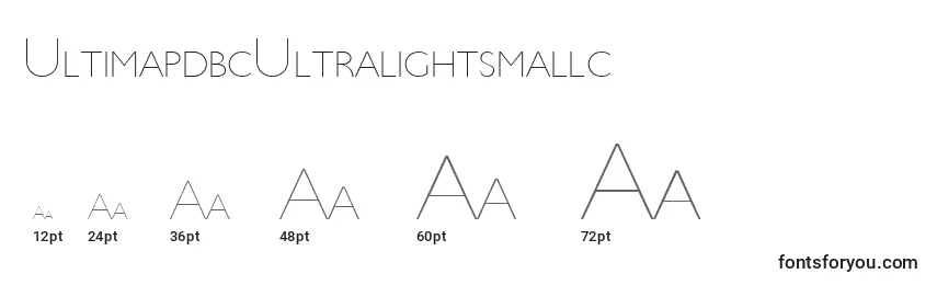 UltimapdbcUltralightsmallc Font Sizes