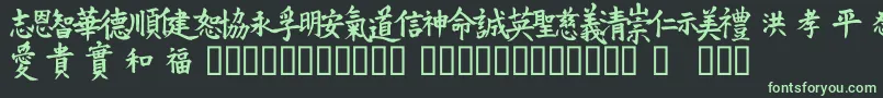 Vtmeo ffyフォントについての詳細 フォントVtmeo ffy – 黒い背景に緑の文字