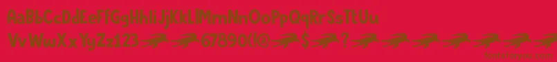 CrocodileFeetDemo Font – Brown Fonts on Red Background