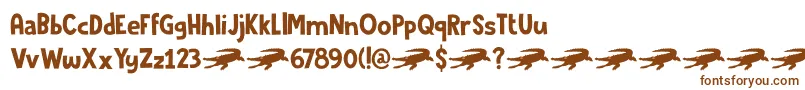 CrocodileFeetDemo Font – Brown Fonts on White Background