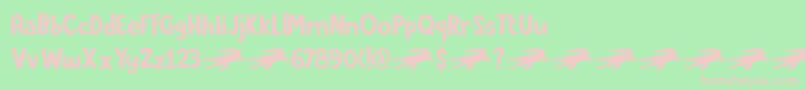 CrocodileFeetDemo Font – Pink Fonts on Green Background