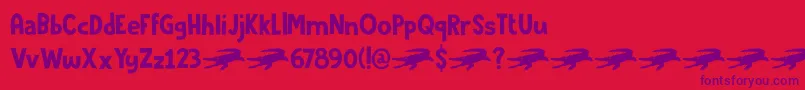 CrocodileFeetDemo Font – Purple Fonts on Red Background