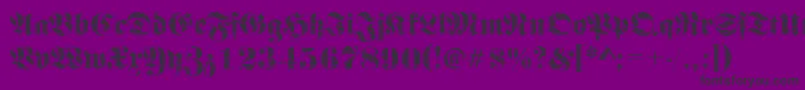 FrakturbrokenglassRegular Font – Black Fonts on Purple Background