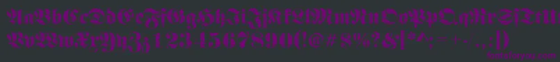 FrakturbrokenglassRegular Font – Purple Fonts on Black Background