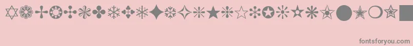ZapfDingbatsBt Font – Gray Fonts on Pink Background