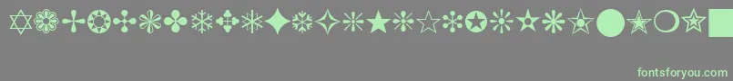 ZapfDingbatsBt Font – Green Fonts on Gray Background