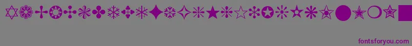 ZapfDingbatsBt Font – Purple Fonts on Gray Background