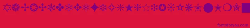 ZapfDingbatsBt Font – Purple Fonts on Red Background
