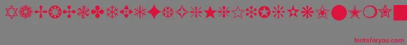 ZapfDingbatsBt Font – Red Fonts on Gray Background