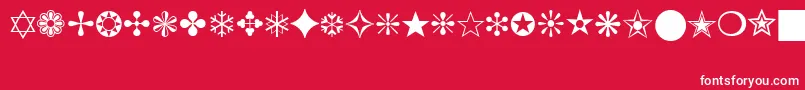 ZapfDingbatsBt Font – White Fonts on Red Background