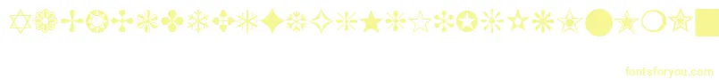 ZapfDingbatsBt Font – Yellow Fonts on White Background