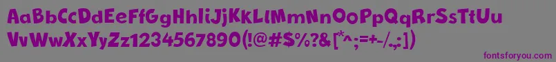 Шрифт NewComicBd – фиолетовые шрифты на сером фоне