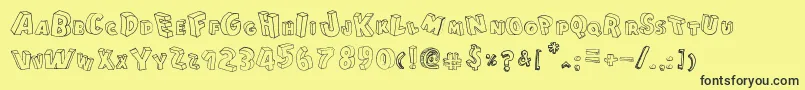 CartoonBlocks Font – Black Fonts on Yellow Background