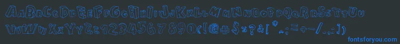 CartoonBlocks Font – Blue Fonts on Black Background