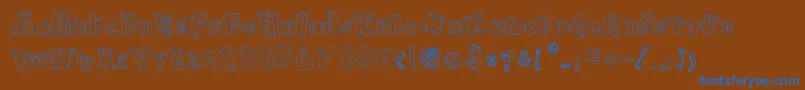 CartoonBlocks Font – Blue Fonts on Brown Background