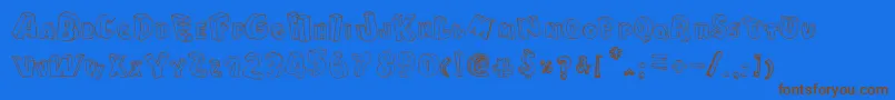 CartoonBlocks Font – Brown Fonts on Blue Background