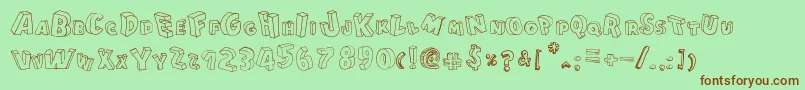 CartoonBlocks Font – Brown Fonts on Green Background