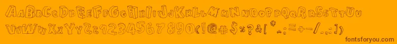 CartoonBlocks Font – Brown Fonts on Orange Background