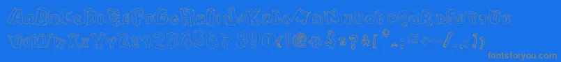 CartoonBlocks Font – Gray Fonts on Blue Background