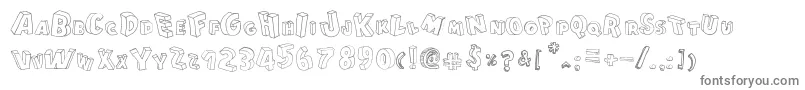 CartoonBlocks-fontti – harmaat kirjasimet valkoisella taustalla