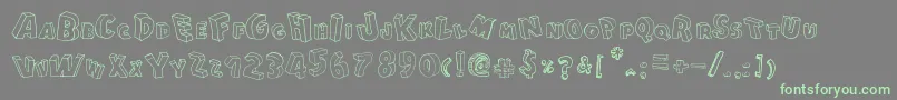 CartoonBlocks Font – Green Fonts on Gray Background