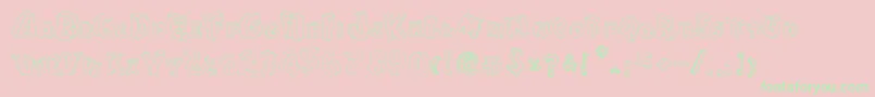 CartoonBlocks Font – Green Fonts on Pink Background