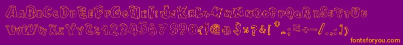 CartoonBlocks Font – Orange Fonts on Purple Background