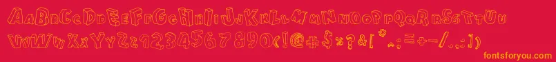 CartoonBlocks Font – Orange Fonts on Red Background