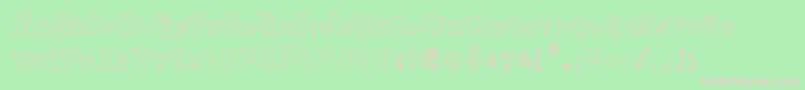 CartoonBlocks Font – Pink Fonts on Green Background