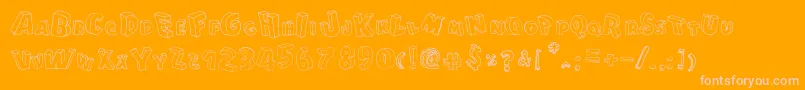 CartoonBlocks Font – Pink Fonts on Orange Background