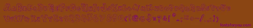 CartoonBlocks Font – Purple Fonts on Brown Background